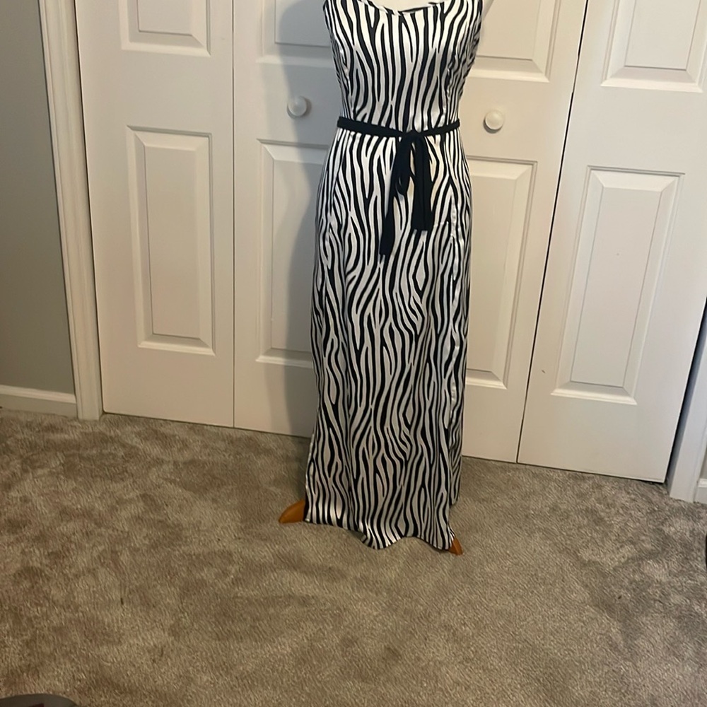 Long zebra print dress